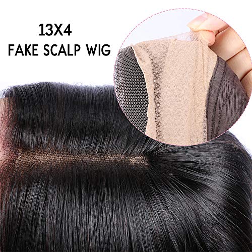 Wig Burgundy 99J Invisible Fake Scalp Cap Lace Front Human Hair Wigs Brazilian Remy Hair Natural Hairline 13x4 Deep Part Body Wave Bleached knots 14 Inch