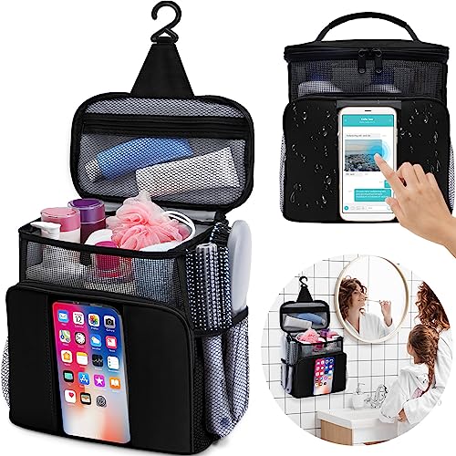 Mesh Shower Caddy,Portable HangingTravel Toiletry Bag Dorm Room Essentials for College Students Girls,Large Makeup Organizer for Full-Sized Toiletries,Travel Essentials for Women Girls Camping Beach
