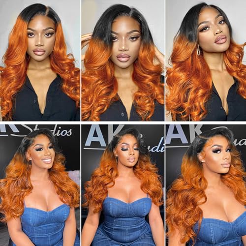 26 28 30 inch Ombre Human Hair Bundle Ginger Bundles Human Hair Ginger Body Wave 3 Bundles 1b/350 Body Wave Bundle for Women