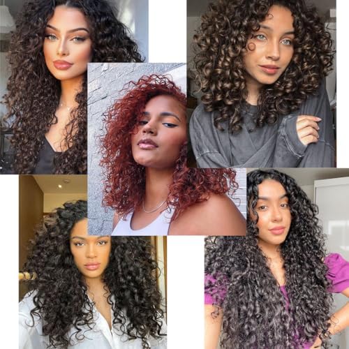 Ocean Wave Crochet Hair 14 Inch 8 packs Deep Wave Crochet Hair Synthetic Curly Crochet Braiding Hair for Black Women (14 Inch, 8 packs, 1B/4/30)