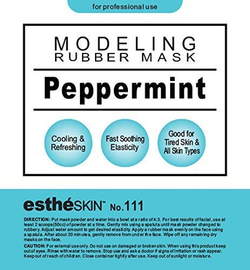 estheSKIN No.111 Peppermint (Cooling) Modeling Mask Powder for Professional Facial Treatment, 35 Oz. (1 pack)