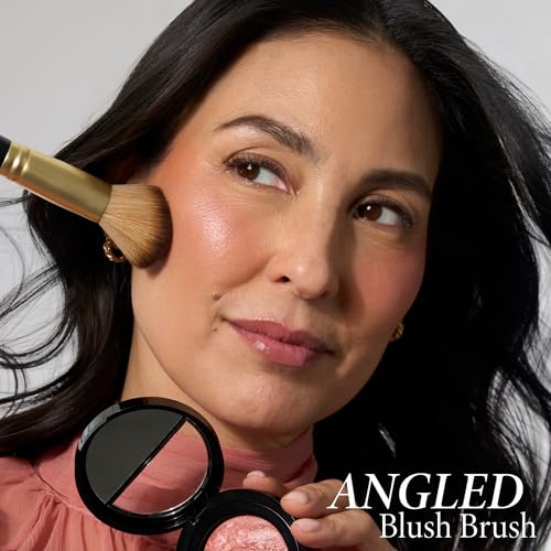 LAURA GELLER NEW YORK Baked Blush-n-Brighten Marbleized Blush + Angled Brush (02 Pink Buttercream, 47mm)
