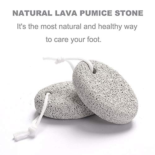 Natural Foot Pumice Stone for Feet, Borogo 5-Pack Lava Pedicure Tools Hard Skin Callus Remover for Feet and Hands - Natural Foot File Exfoliation to Remove Dead Skin, Heels, Elbows, Hands