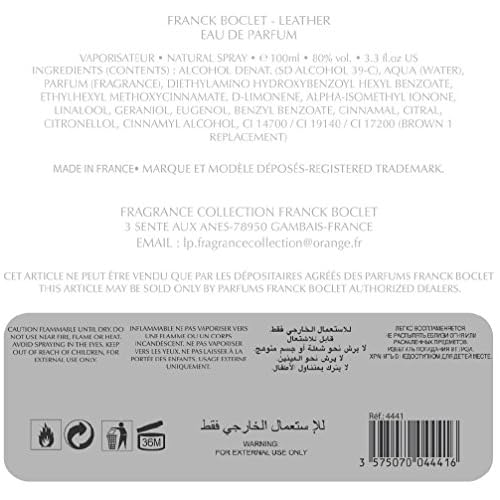 Franck Boclet Leather Eau De Parfum 3.3 fl oz / 100ml