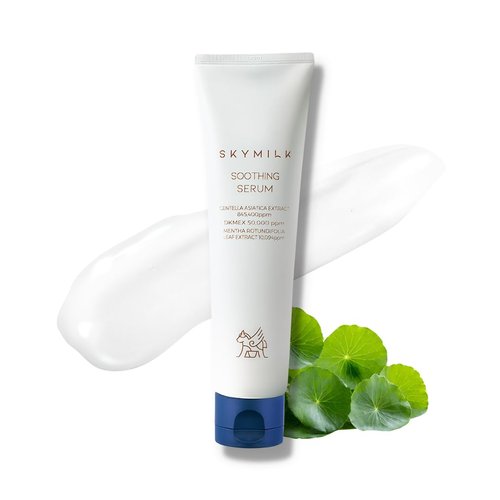 SKYMILK Centella Soothing Serum with Donkey Milk | 100ml 3.38 Fl.Oz | Cooling | Moisturizing | Calming | Hypoallergenic | Summer Essentials | Ideal for Sensitive Skin