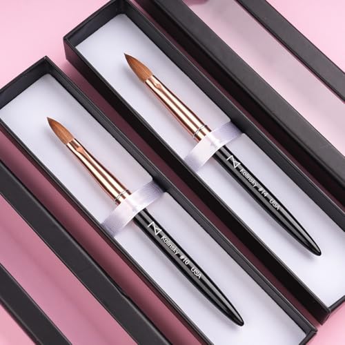 M ? Regal 100% Kolinsky Acrylic Nail Brush | Professional Acrylic Nail Sculpting & Application Brush | Premium Nail Art Tool for Nail Technicians & Artists (#10)