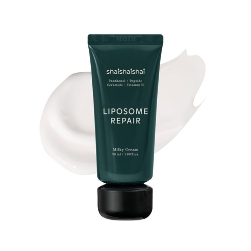 shaishaishai LIPOSOME REPAIR MILKY Cream, 72HR Intensive Hydration, Skin Barrier Repair with Urea 6%, Face Moisturizer, Collagen Boost, Korean Skincare, 1.69 fl oz