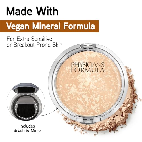 Physicians Formula Mineral Wear Talc-Free Face Powder, Light Coverage Mineral Makeup for Sensitive Skin ? Translucent