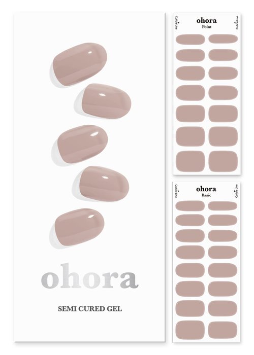ohora Semi Cured Gel Nail Set of 2 (N Cream Leaf & N Cream Beige) - Professional Salon-Quality Nail Care