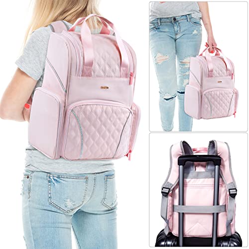 Nail Polish Organizer Backpack Holds 48 Bottles (0.5 Fl Oz) and a Nail Dryer, Nail Polish Storage Bag With 2 Removable Boxes for Nail Suppliers,Nail Kit, Gel Polish