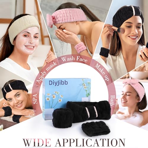 9 Pcs Spa Headband for Washing Face,Skincare Headband and Wristband Set,Women Teen Girls Facial Hairbands for Washing Face, Makeup, Sports, Yoga