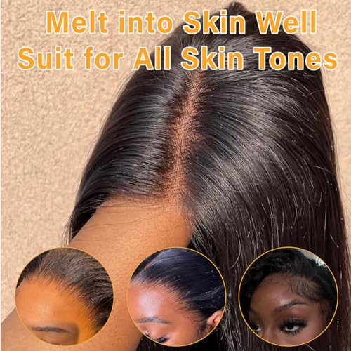 BEEOS Wear and Go Glueless HD Lace Wig, 9x6 Pre-Everything Body Wave Pre-Plucked Hairline Bleached Knots 180% Density 0.10mm Ultra-thin Invisible HD Lace Human Hair Wigs 18 Inch