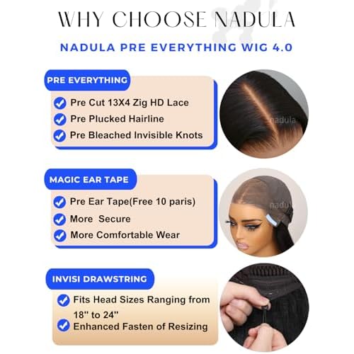 Nadula Reddish Brown Kinky Curly Drawstring Wig Human Hair 200% Density, Pre Cut 13x4 HD Pre Everything Glueless Bye Bye Knots Afro Kinky Lace Front Wigs Pre Plucked with Ear Tape Copper Red 16inch