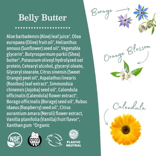 Earth Mama Belly Butter & Belly Oil Bundle for Dry, Stretching Skin | Moisturize + Encourage Skin's Natural Elasticity During Pregnancy & Beyond, 8-Fluid Ounce & 4-Fluid Ounce