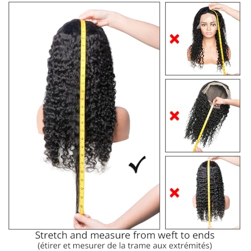 34 Inch Water Wave Lace Front Wigs Human Hair 13x6 HD Transparent Lace Frontal Wigs Human Hair Pre Plucked 200% Density Wet and Wave Wig for Black Women Natural Color
