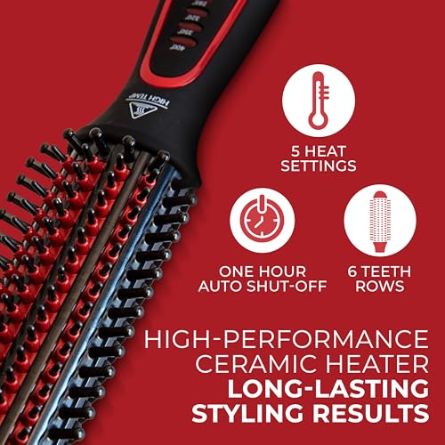 FHI Heat Stylus Thermal Styling Brush ? Multi-Functional Thermal Brush for Smoothing, Volumizing, Curling, Flipping ? Thermal Round Brush w/Tourmaline Ceramic for Frizz-Free, Smooth Hair