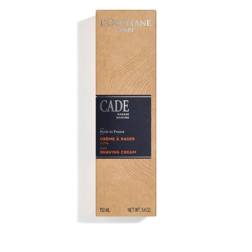L'OCCITANE Cade Shaving Cream: Rich, Creamy Foam, Smooth Shave, With Shea Butter, Reduce Feelings of Tightness & Irritation, Made in France