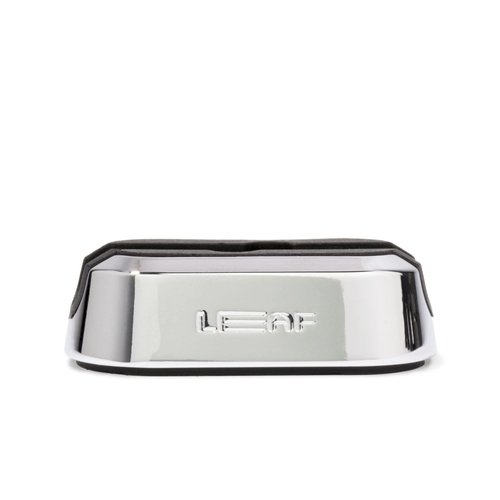 Leaf Shave | The Leaf Dermaplaner Stand, Chrome - Weighted Metal Dermaplaner Stand with Non-Slip Grip