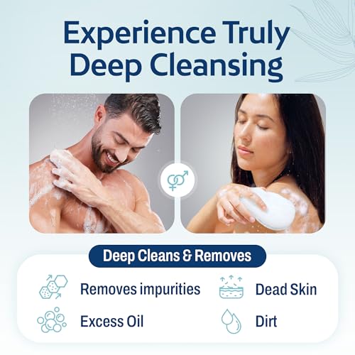 HartFelt 7 Pack Body Exfoliation Beauty Box with Body Wash Scrubber | Super Soft Exfoliating Bath Sponges for Shower Women & Men | Chemical-Free Bathing Sponge Set for Dead Skin Removal | Gift Box