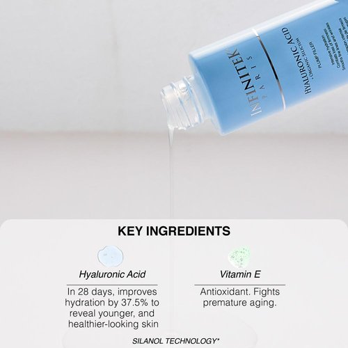 Infinitek Paris Skin Care Organic Facial Hyaluronic Acid Serum - 1 Fl Oz, Hydrating Face Serum - Premium Anti-Aging Moisturizer Hyaluronic Acid with Organic Silicon for Radiant Skin
