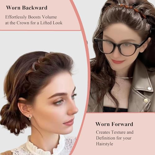 6Pcs U Shape Fashion Tooth Hair Comb Headband,High Cranium Headbands for Women's Hair, Reversible Korean Headbands with Teeth ? (Mix 6Pcs, M)