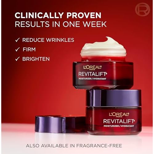 L'Oreal Paris Revitalift Triple Power Anti-Aging Face Moisturizer, Pro Retinol, Hyaluronic Acid & Vitamin C, Reduce Wrinkles 2.55 Oz