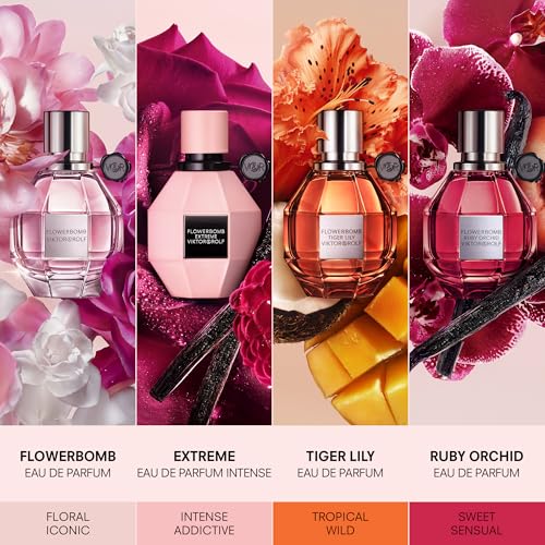 Viktor&Rolf - Flowerbomb Extreme - Eau de Parfum Intense Womens Perfume - Intense & Floral - With Raspberry, Jasmine, Rose, Orange Blossom & Vanilla Bean