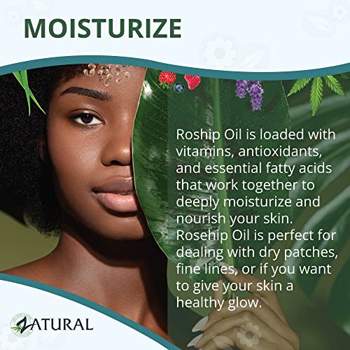 Zatural ROSA CANINA - 100% Pure Rosehip Oil for Face, Nails, Hair and Skin - Cold Pressed Rose Hip Oil (Gallon)