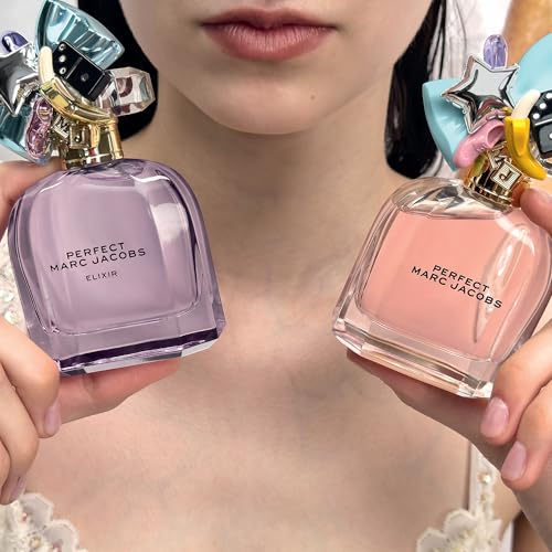 Marc Jacobs Perfect Elixir Eau de Parfum ? Ambery Floral Women's Perfume ? With Notes of Purple Rhubarb, Golden Amber Woods & Vanilla Bean Extract - Vegan Fragrance
