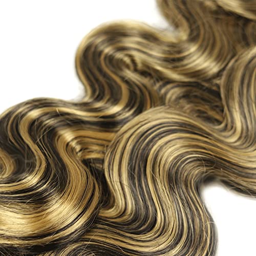 P1B27 Highlight Bundles Human Hair Honey Blonde Body Wave 3 Bundles 18 20 22 inch Brazilian Unprocessed 8A Virgin Remy Hair Extensions