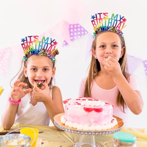 Birthday Girl Headband with Rainbow Bling, Birthday Crown for Women Girls, 21cm x 13cm, Hand Wash Only