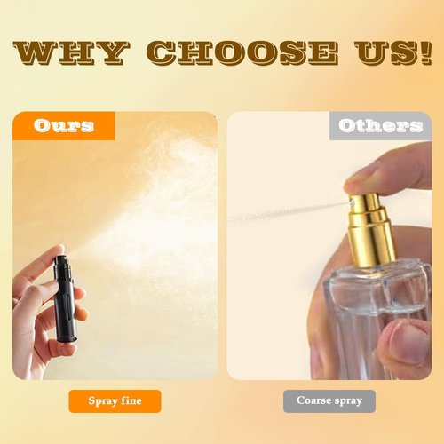 DIOHIO 5ml Perfume Atomizer Travel Refillable,Mini Cologne Dispenser, Bottom-Filling Fragrances Perfumes Bottle,Portable Sprayer Pocket Size for Women Men Cruise Car Trip Gift 2pcs (grey-silver)