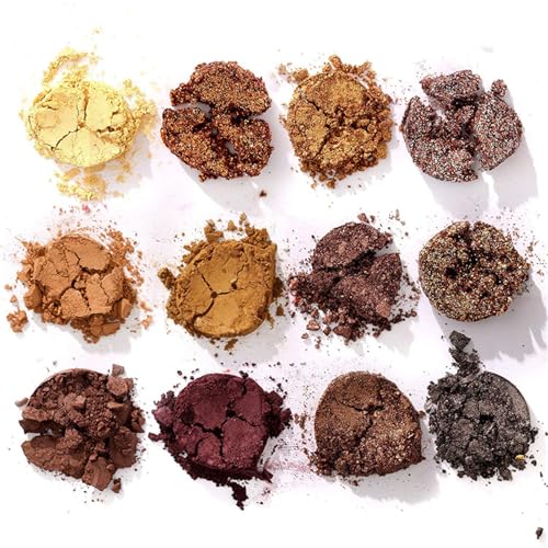 BONNIE CHOICE 40 Colors Neutral Smokey Makeup Eyeshadow Palette, Professional High Pigmented Matte Glitter Black Grey Naked Nude Brown Makeup Pallet Waterproof Long Lasting Eye Shadow Powder