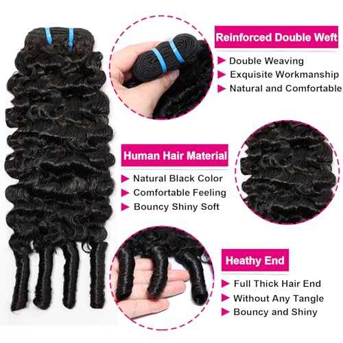 Lemoda Burmese Curly Bundles Human Hair 18 18 18 Inch 100% Unprocessed Virgin Weave 3 Bundles Real Human Hair Extensions 14A Raw Burmese Curly Human Hair Bundles for Black Women Natural Black