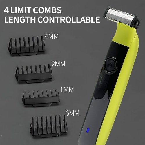 2025Beard & Body Hair Trimmer for Men [All-in-One] USB-C Fast Charging, Adjustable Comb,Groin & Ball Hair Painless Electric Shaver, Travel Razors, Dry Cordless Foil Shavers,Low Noise