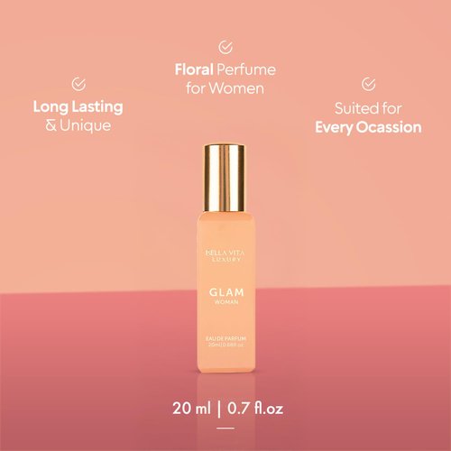Bellavita Luxury GLAM Perfume for women Combo | Long-Lasting Eau De Parfum | Gift for her birthday and anniversary | vanilla perfume oil imported from France, Spain, and Italy | Compact Combo