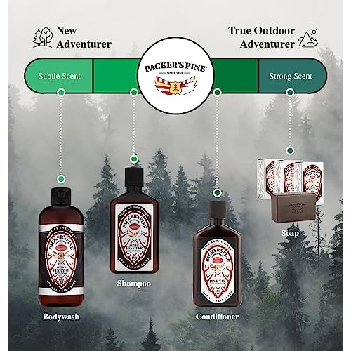 Packer's Pine Tar Shampoo | Natural Pine Tar and Pine Oils Shampoo | Paraben, Sulfate, and Creosote-Free | 2 Pack