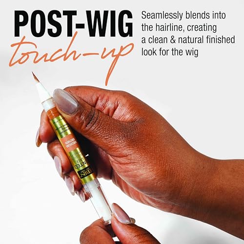Tinted Lace Precison Parting Pen Dark Brown 0.105oz -Wig Lace Tint with Brush Applicatior, Easy to use, Long Lasting Formula, Blends Natural, Seamless Finish