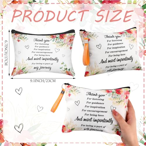 48 Pcs Cna Gifts Inspirational Cosmetic Bag Bulk with Zipper Keychain Cna Appreciation Gifts Bulk Motivational Makeup Bag for Graduation Nursing Assistant Women Teacher Staff Coworker(Delicate Style)
