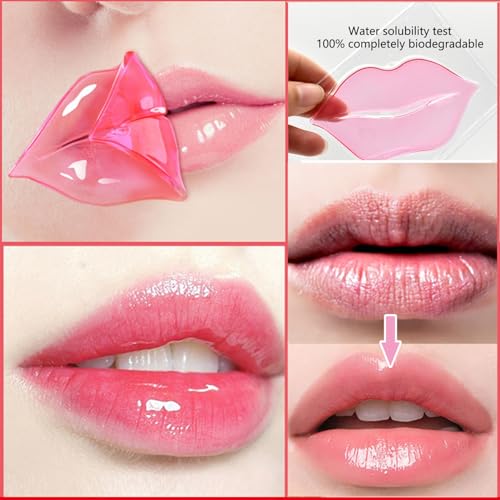 30 Pairs Eye Masks & Lip Masks, Crystal Collagen Eye Patches for Puffy Eyes & Dark Circles, Bachelorette Party Favors, Bridesmaid Gifts, Lip Care & 24K Gold Eye Mask Moisturizing & Reduce Wrinkles