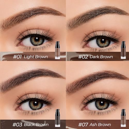 SACE LADY 3D Eyebrow Gel Long Lasting 24 Hours Waterproof Smudge-proof Brow Cream Makeup Kit (02 DARK BROWN, 0.2Fl Oz)