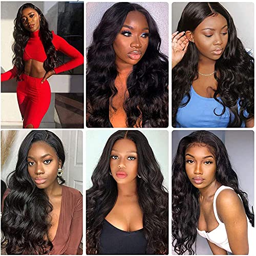 Human Hair Bundles Body Wave Bundles 34 34 34 Inch #1B Natural Black Body Wave Bundle Unprocessed Brazilian Virgin Weave Hair 3 Bundle 50 Gram Per Bundle