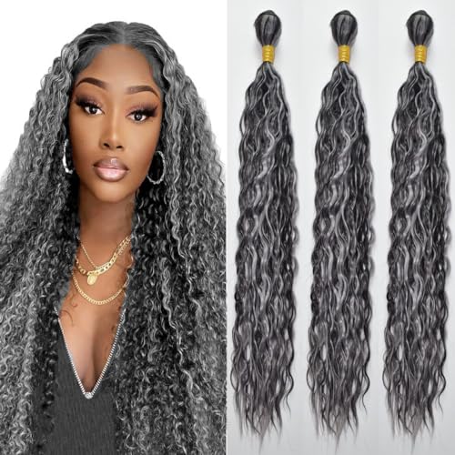 Human Hair Bundles 26 28 30 Inch 26 28 30 Inch Jerry Curly P4/GREY Bundles Human Hair 11A Brazilian Virgin Quick Weave Hair for Black Women