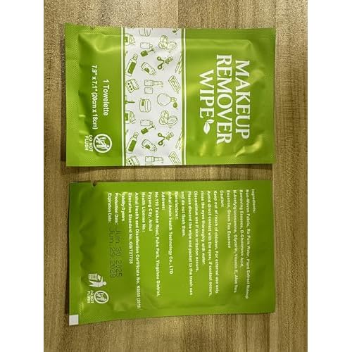 Makeup Remover Wipes Individually Wrapped, 200 Pcs Gentle Facial Cleansing Towelettes Alcohol Free, Perfect Travel Essential and Bachelorette, Wedding, Party Favor