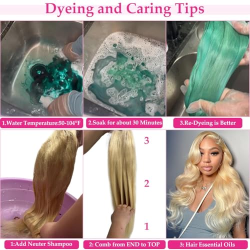 30 Inch 613 13x6 Lace Front Wig Human Hair 200% Density Blonde Body Wave Lace Front Wigs Human Hair Pre Plucked 613 Blonde HD Lace Frontal Wigs