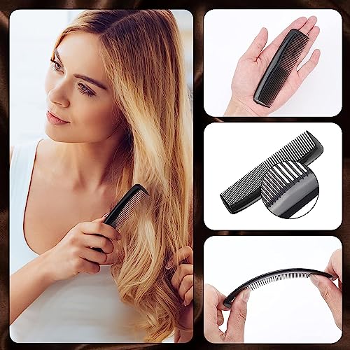 Bulk Pocket Combs Set - 300 Pack, Fine Dressing Comb for Kids, Women & Men (Black, 300)