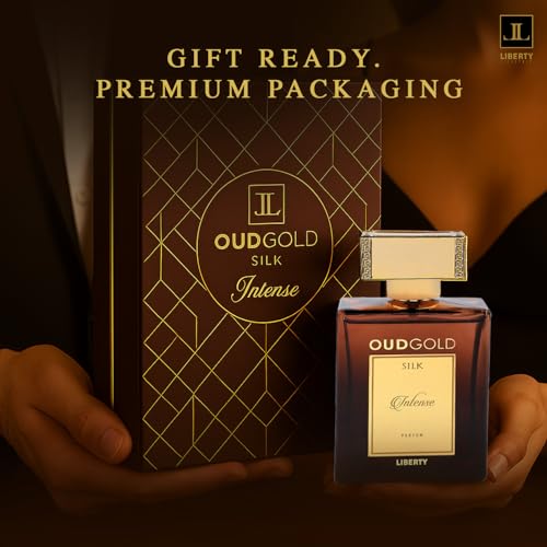 Liberty Premium Oud Luxury Seductive Long Lasting (3 days) OudGold Silk Intense Parfum for Men & Women (100ml/3.4Oz), Designed in France, Woody Notes