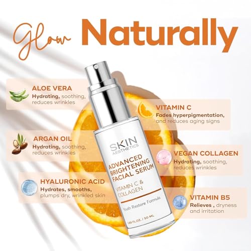 Serum & Face Mask Set, Vitamin C & Collagen & Hyaluronic Acid Value Set - Anti-Aging, Hydrating - Clean Beauty Ingredients, Cruelty-Free Korean Skin Care - Set of 3
