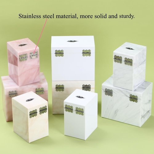 LIXIMMAZN 10 Layers Acrylic Eyelash Storage Box, Makeup Eyelashes Extension Close-Packed Display with 10 Pallets, Grafting False Eyelashes Glue Pallet Holder Display Organizer (Marble Pink)