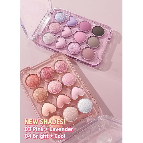 COLORGRAM Pin Point Eyeshadow Palette 04 Bright+Cool | Eyeshadow Palette for Daily makeup, Ultra-Blendable, Matte, Glitter, Shimmer Shades